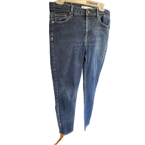 Anne Klein Women's Skinny Jeans Missy Denim Stretchy Side Zip Dark Wash Size 12 - Picture 7 of 15